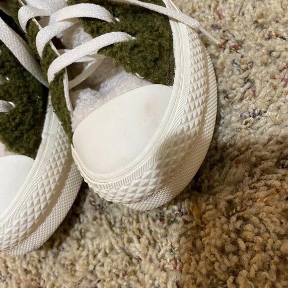 Converse Sherpa EVA Platform High Top Sneakers Dark Moss Bold Mandarin Y4.5/W6.5 - Picture 5 of 16